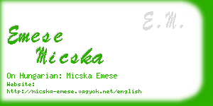 emese micska business card